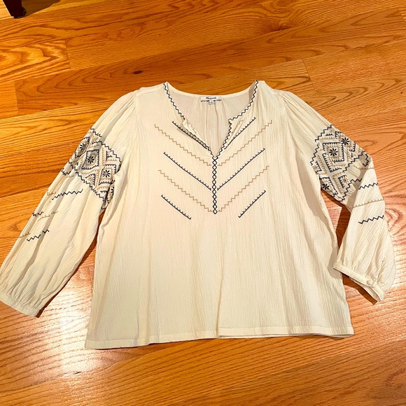 Madewell Tops - Madewell gauze blouse Size L